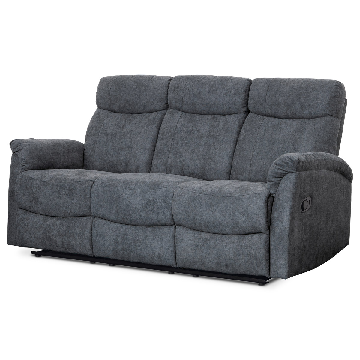 Relaxační sedačka 3+1+1, potah šedá látka se strukturou vintage, funkce Relax I/II s aretací - ASD-311 GREY AKCE