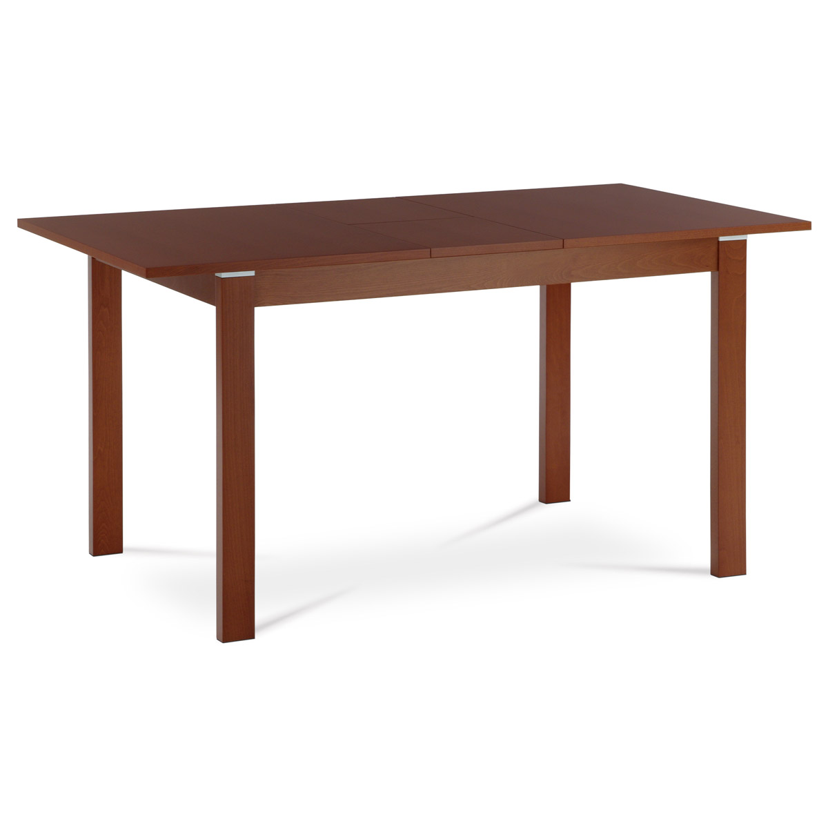 Jídelní stůl rozkládací 120+30x80x74 cm, deska MDF, dýha, nohy masiv, tm. třešeň