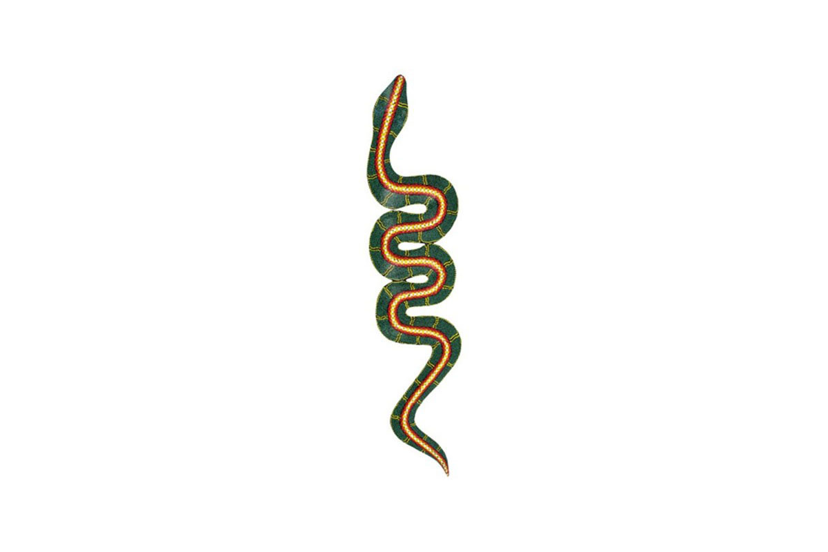 Dřevořezba - Had, zelený