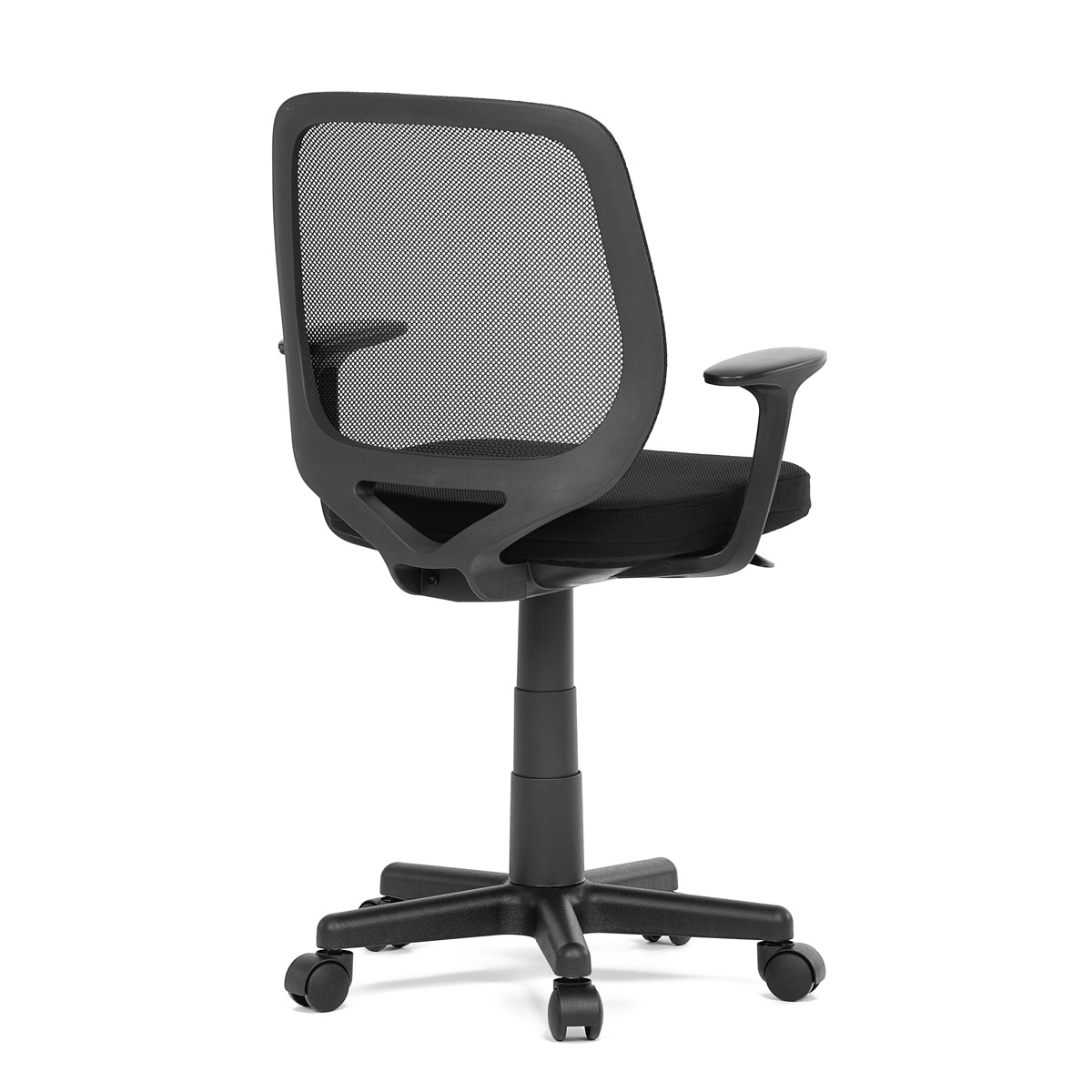 Kancelářská židle, černá látka, plastový kříž