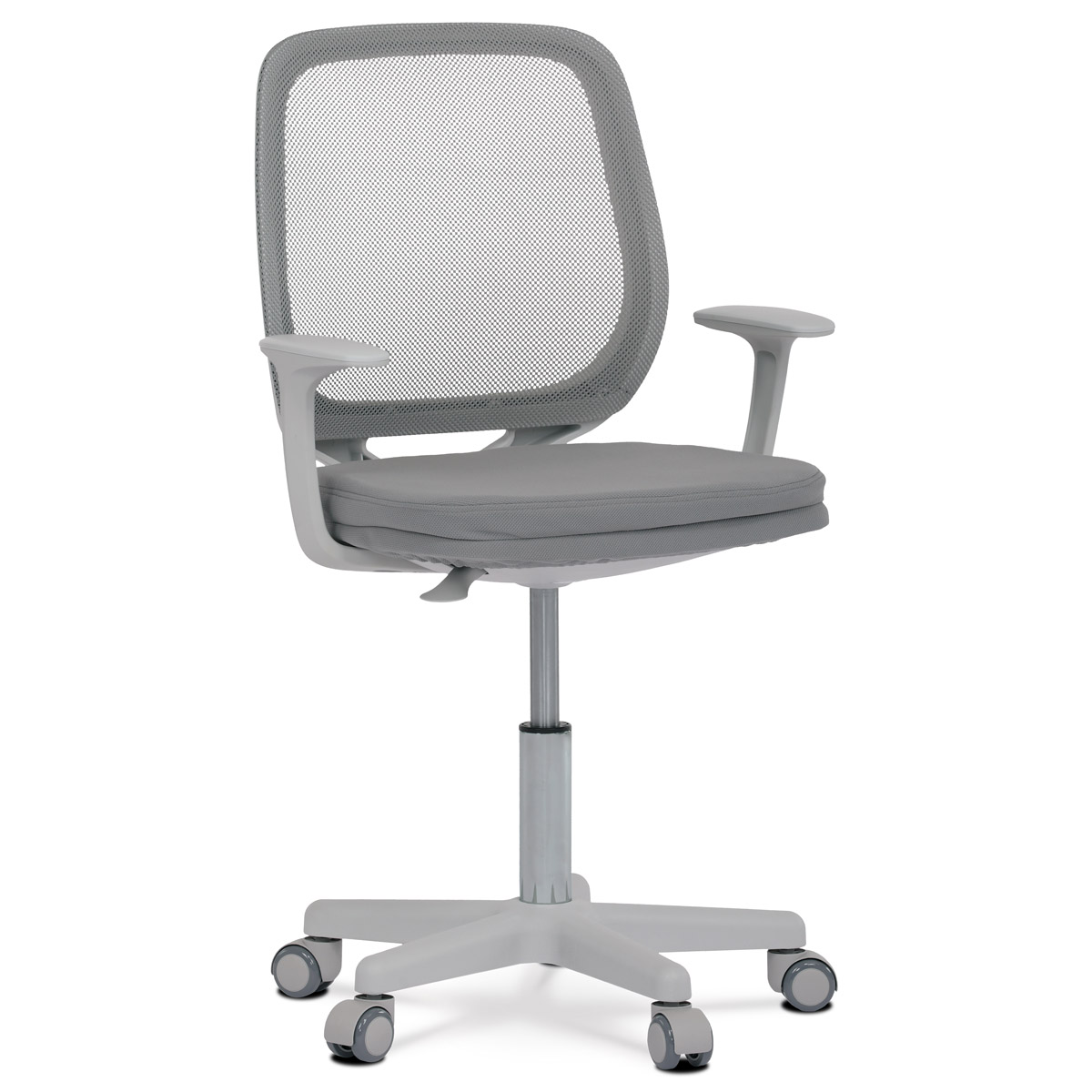 Kancelářská židle, šedá látka, plastový kříž