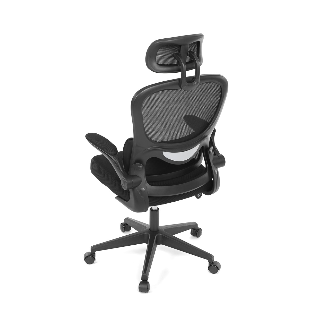 Kancelářská židle, černá síťovina, plastový kříž, kolečka na tvrdé podlahy