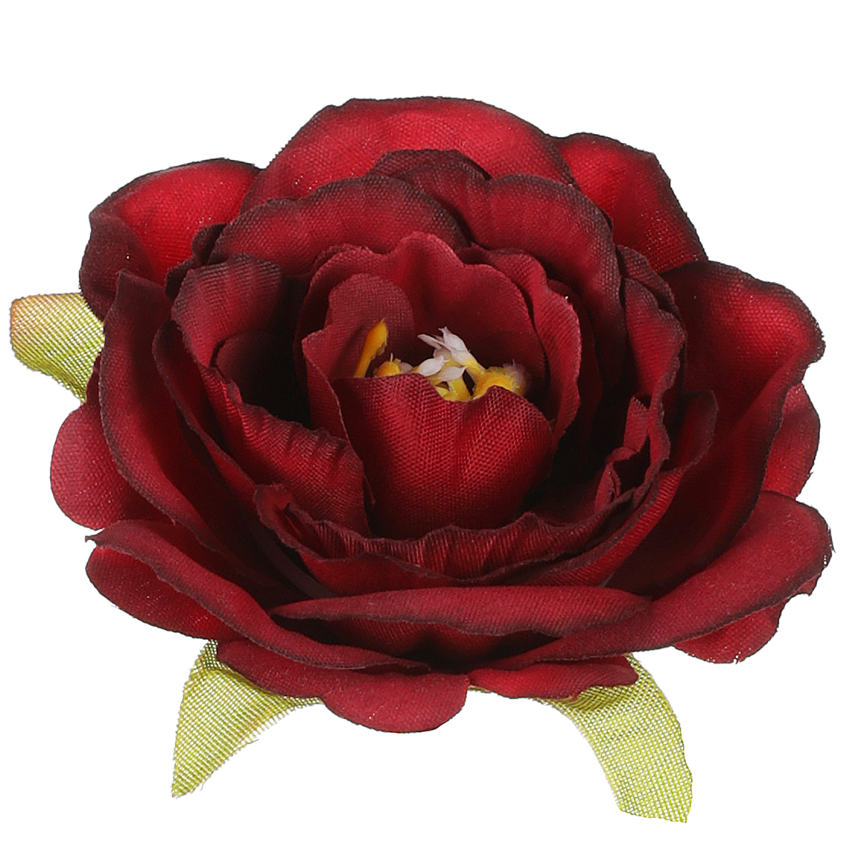 Růže, barva tmavě červená. Květina umělá vazbová. Cena za balení 12 kusů.