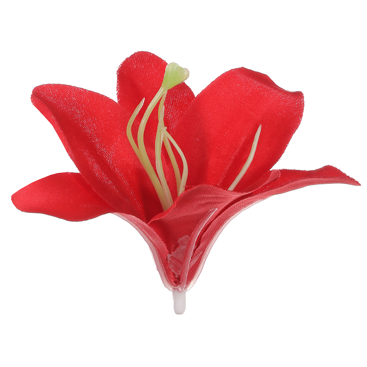 Lilie, barva červená. Květina umělá vazbová. Cena za balení 12ks.