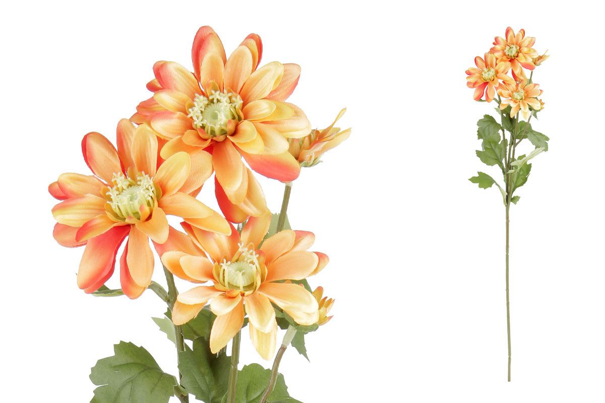 Kopretina - umělá květina, barva oranžová.