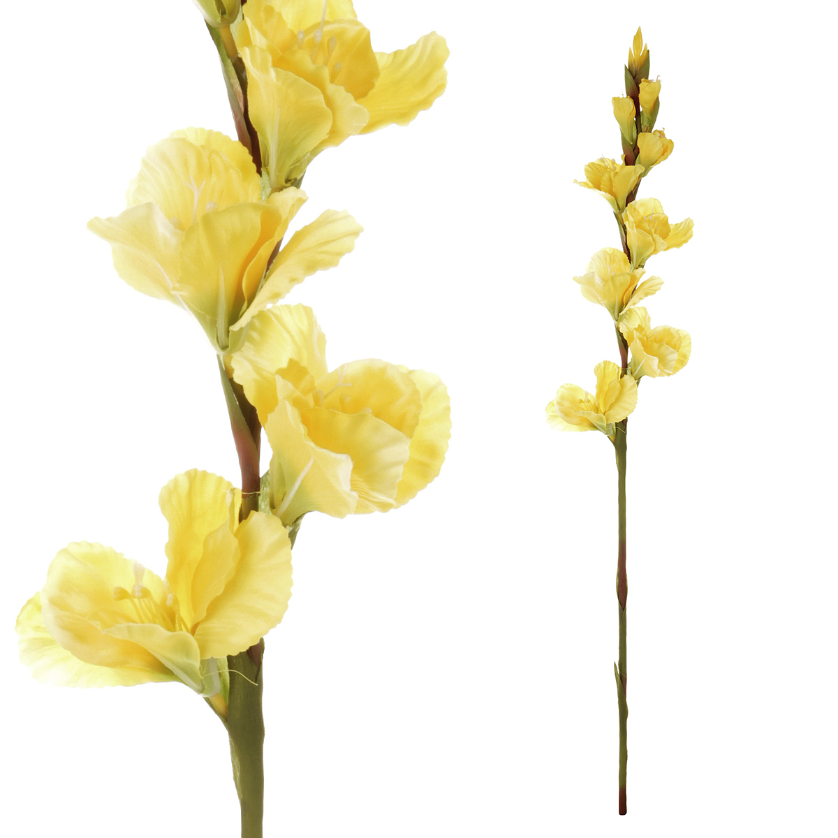 Gladiola - umělá květina, barva žlutá.