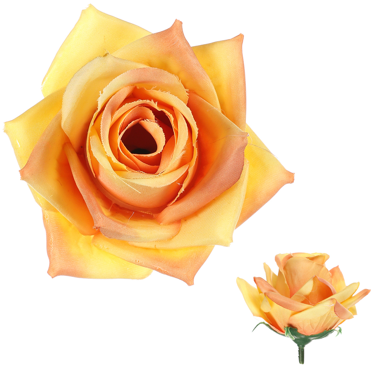 Růže, barva žlutá. Květina umělá vazbová. Cena za balení 12 kusů