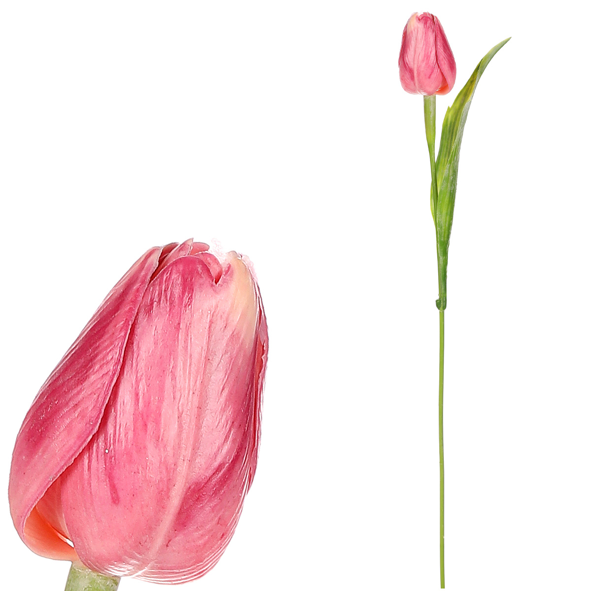 Tulipán plastový v růžové barvě. Cena za 1ks. Ve svazku 12ks.