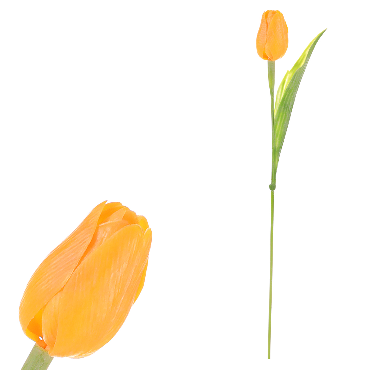 Tulipán plastový, barva tmavě žlutá. Ve svazku 12 ks.
