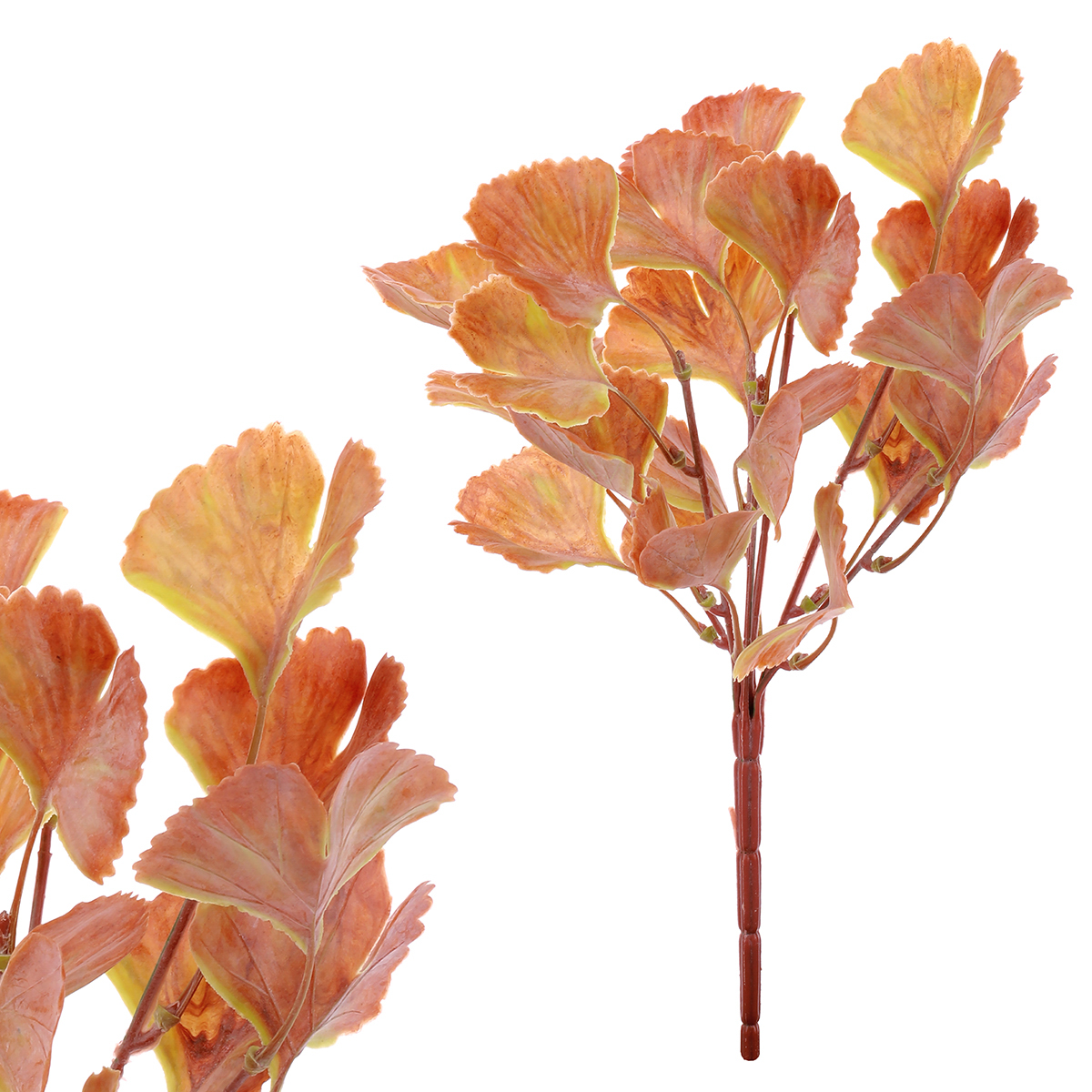 Ginkgo biloba, puget, umělá květina, podzimní hnědá barva.
