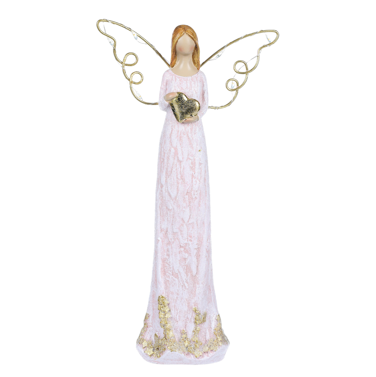 Anděl se svítícími křídly, polyresin.