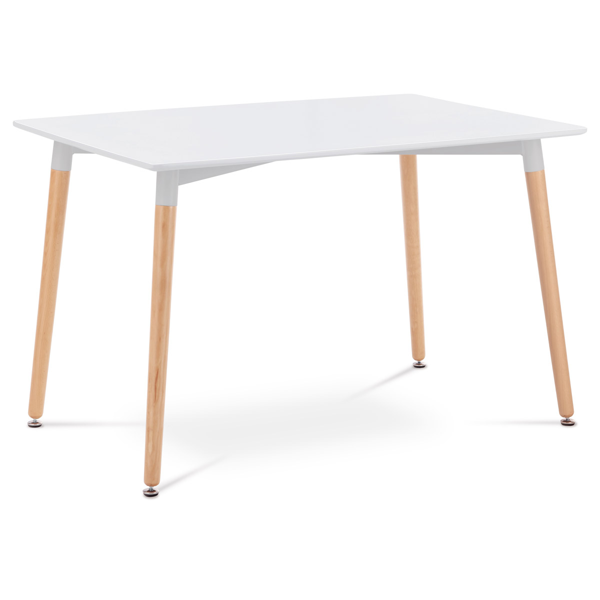 jedálenský stôl 120x80cm, biela, natural