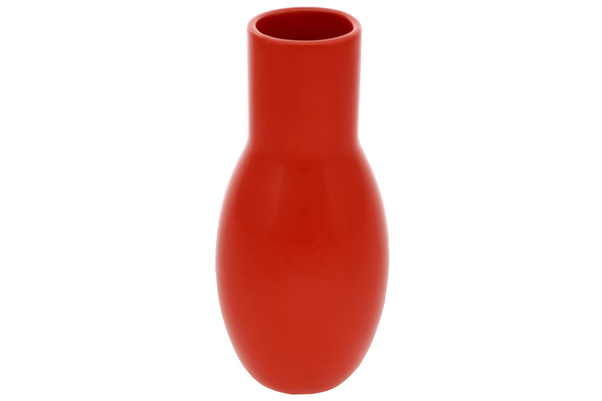 Váza keramická červená.