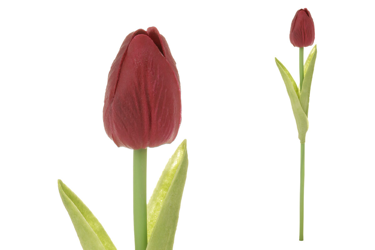 Umelý kvet penový, tulipán mini, farba červená