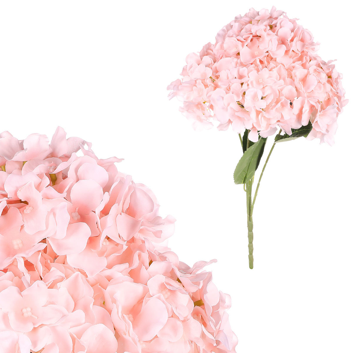 Hortenzie, barva: růžová. Květina umělá
