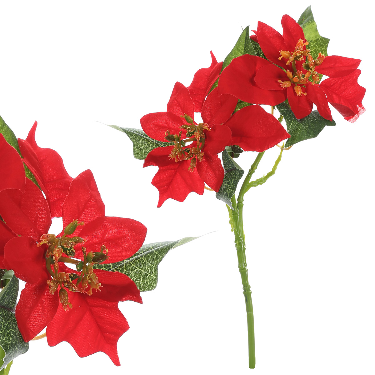Poinsécie, vánoční růže, umělá květina , barva červená