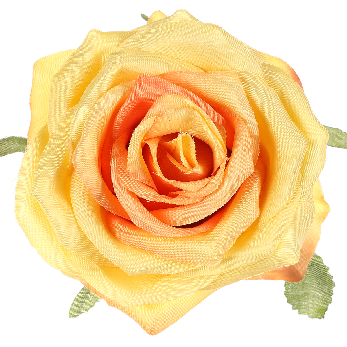 Květina vazbová, umělá růže, barva žluto-oranžová, cena za balení 12 kusů
