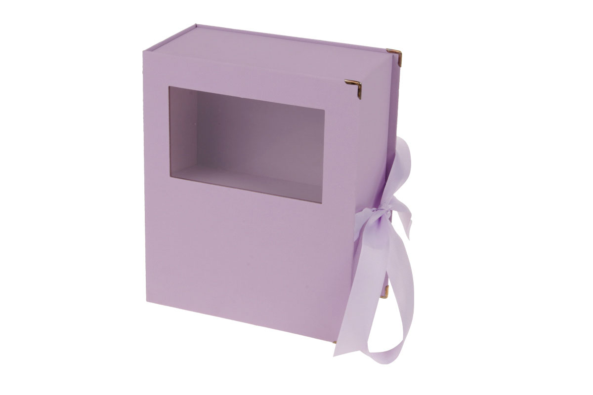 Kvetinový papierový box, farba fialová