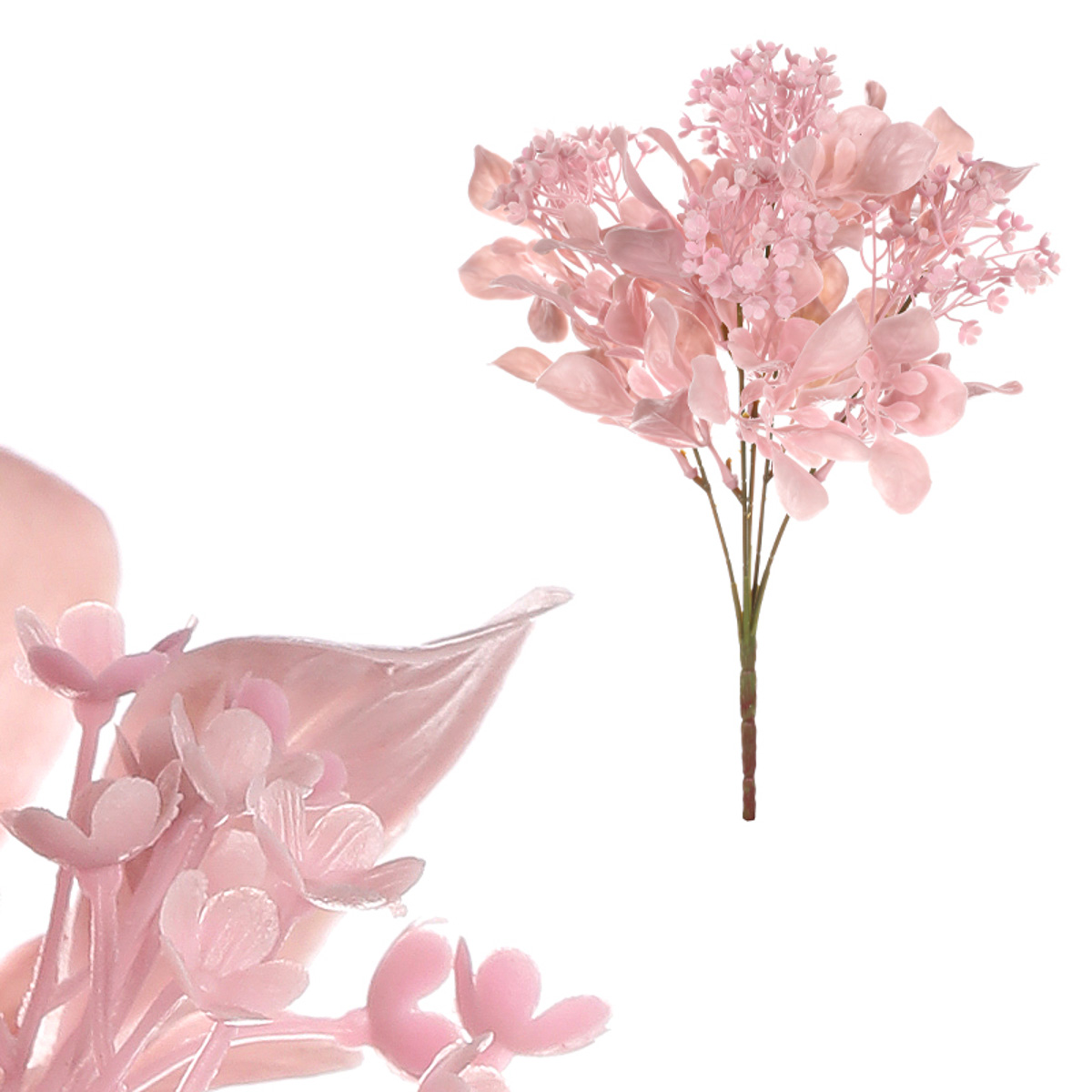 Kytice kvetoucí, růžová barva.