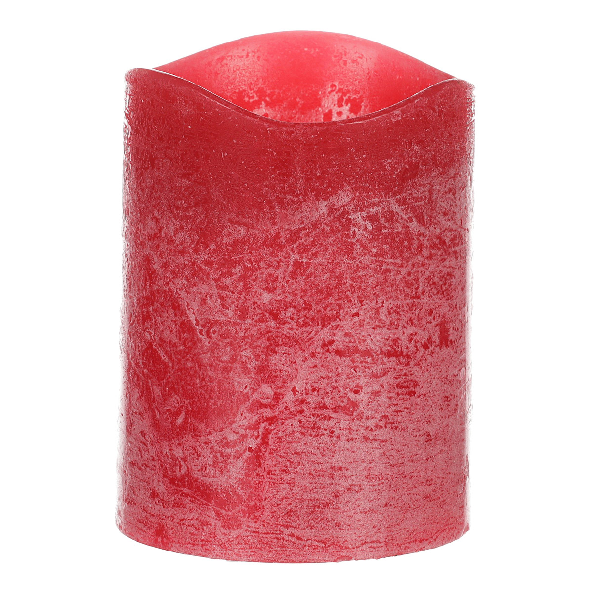 Svietnik z plastu v tvare sviečky  s LED svetlom, farba červená