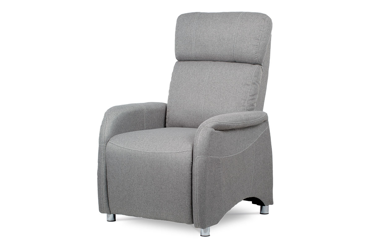 Push back recliner,chromed legs, fabric series MALMO, color TBA