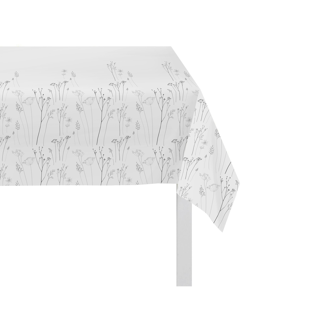 Ubrus s motivem lučních květů, barva krémová, 80x80 cm,100 % polyester