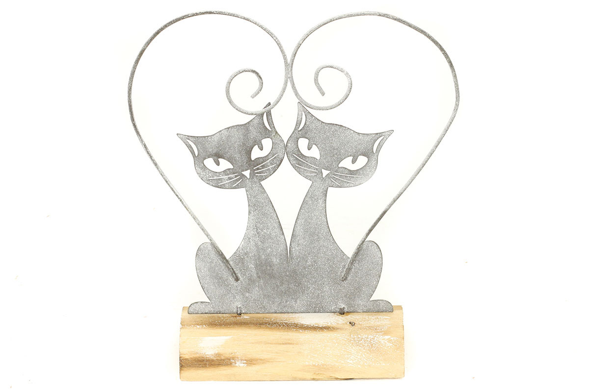 Kočičky , kovová dekorace