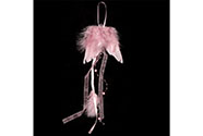 Andělská křídla z peří, barva růžová,  baleno 12 ks v polybag. Cena za 1 ks.