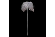 Andělská křídla z peří-zápich, barva šedá, baleno 12 ks.Cena za 1ks