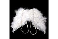 Andělská křídla z peří , barva bílá,  baleno 2 ks v polybag. Cena za 1 ks.