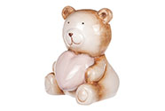 Medvěd se srdcem, keramika.