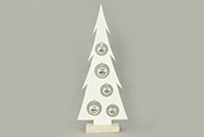 Stromeček, vánoční kovová dekorace s plastovými koulemi