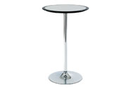 Barový stůl černo-stříbrný plast, pr. 60 cm