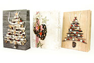 Taška dárková papírová velká, vánoční motivy, mix tří dekorů