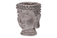 Budha hlava, obal na květiny, magneziová keramika.