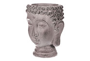 Budha hlava, obal na květiny, magneziová keramika.