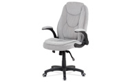 Kancelářská židle, šedá látka, kříž plast černý, synchronní mechanismus