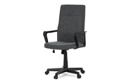 Kancelářská židle, černý plast, šedá látka, kolečka pro tvrdé podlahy