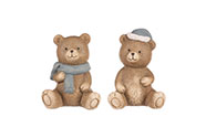 Medvídek sedící - mix 2 druhů, keramika, cena za 1 ks.