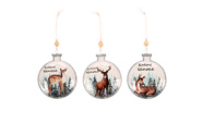 Ověsky kovové - tvar baňky, mix 3 druhů, vánoční motivy, cena za 1 ks.