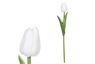 Tulipán mini, barva krémová. Květina umělá pěnová
