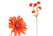 Chryzantéma, barva: terakota. Květina umělá.