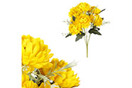 Puget Chryzantém, barva žlutá. Květina umělá.