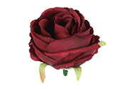Růže, barva tm. červená. Květina umělá vazbová. Cena za balení 12ks.
