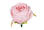 Růže, barva růžová. Květina umělá vazbová. Cena za balení 12 kusů.