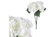 Hortenzie, kytice, 5 květů - barva bílá.