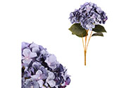 Hortenzie, kytice, 5 květů - barva modrá.