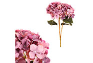 Hortenzie, kytice, 5 květů - barva fialová.