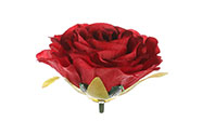 Růže, barva červená. Květina umělá vazbová. Cena za balení 12 kusů.