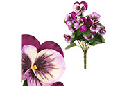 Maceška - kytice z umělých květin, barva fialová.